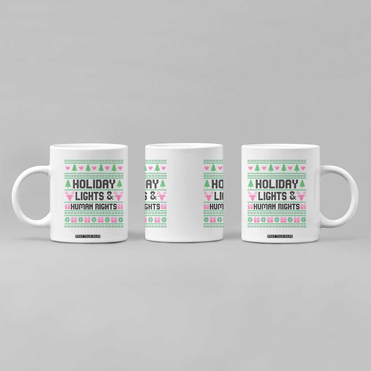 Christmas Lights For Human Rights Coffee Mug Equality Supporter Gift TS12 Print Your Wear