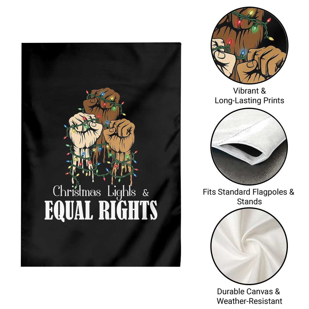 Christmas Lights And Equal Rights Garden Flag Diversity Xmas Gift TS12 Print Your Wear