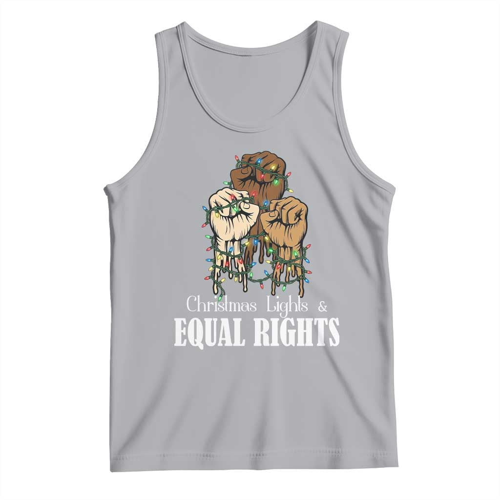 Christmas Lights And Equal Rights Tank Top Diversity Xmas Gift TS12 Athletic Heather Print Your Wear