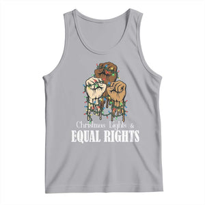 Christmas Lights And Equal Rights Tank Top Diversity Xmas Gift TS12 Athletic Heather Print Your Wear