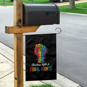Christmas Lights Equal Rights Garden Flag LGBT Hands Supporter Gift TS12 Print Your Wear