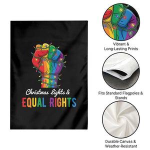 Christmas Lights Equal Rights Garden Flag LGBT Hands Supporter Gift TS12 Print Your Wear