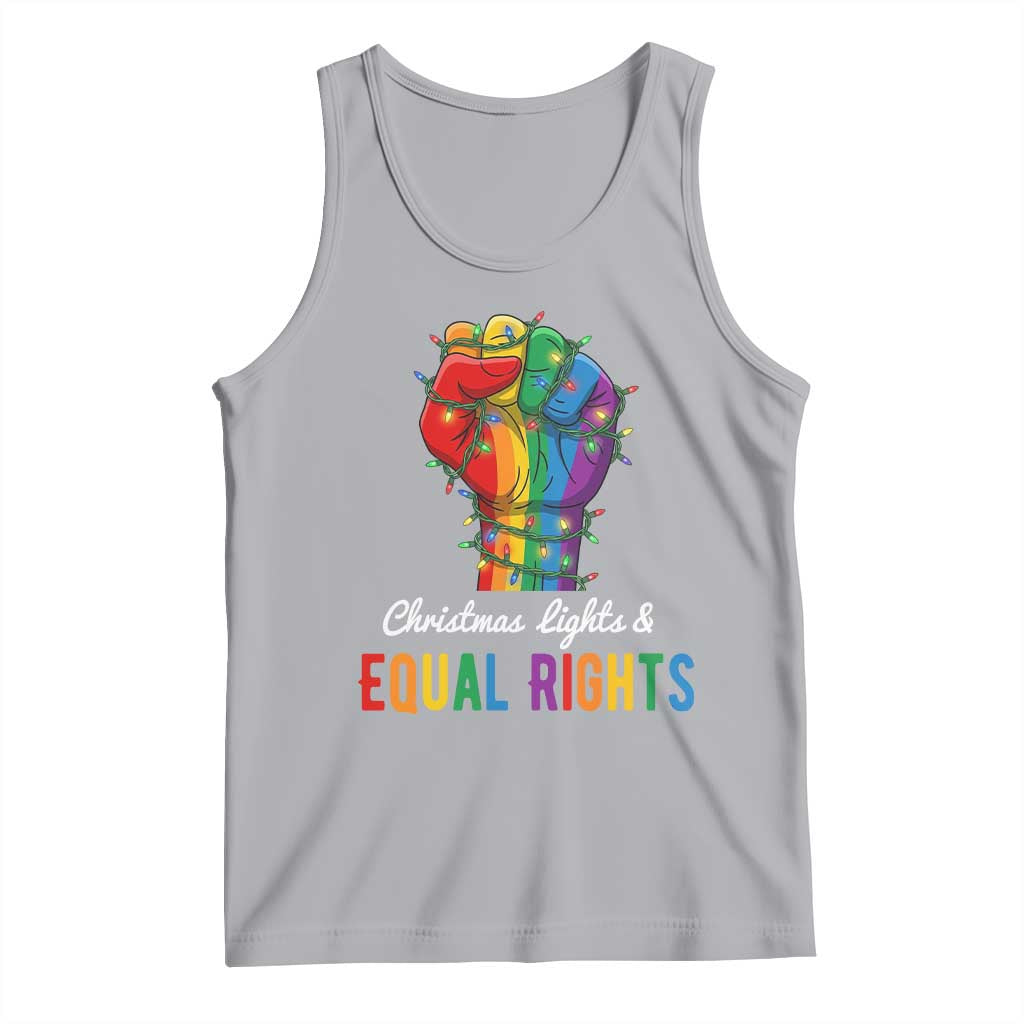 Christmas Lights Equal Rights Tank Top LGBT Hands Supporter Gift TS12 Athletic Heather Print Your Wear