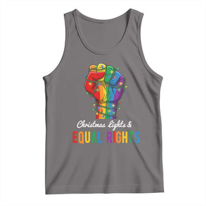 Christmas Lights Equal Rights Tank Top LGBT Hands Supporter Gift TS12 Deep Heather Print Your Wear