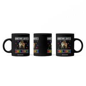 Christmas Lights And Equal Rights Ugly Sweater Coffee Mug Xmas Activism Gift TS12 Print Your Wear