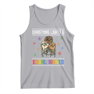 Christmas Lights And Equal Rights Ugly Sweater Tank Top Xmas Activism Gift TS12 Athletic Heather Print Your Wear
