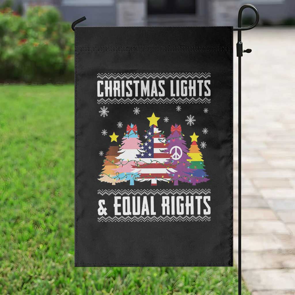 Xmas Lights Equal Rights Ugly Sweater Activism Gift Garden Flag TS12 Print Your Wear