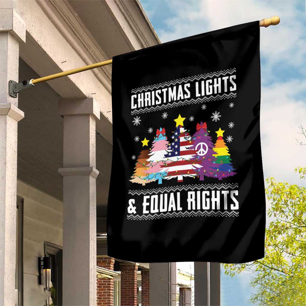 Xmas Lights Equal Rights Ugly Sweater Activism Gift Garden Flag TS12 Print Your Wear