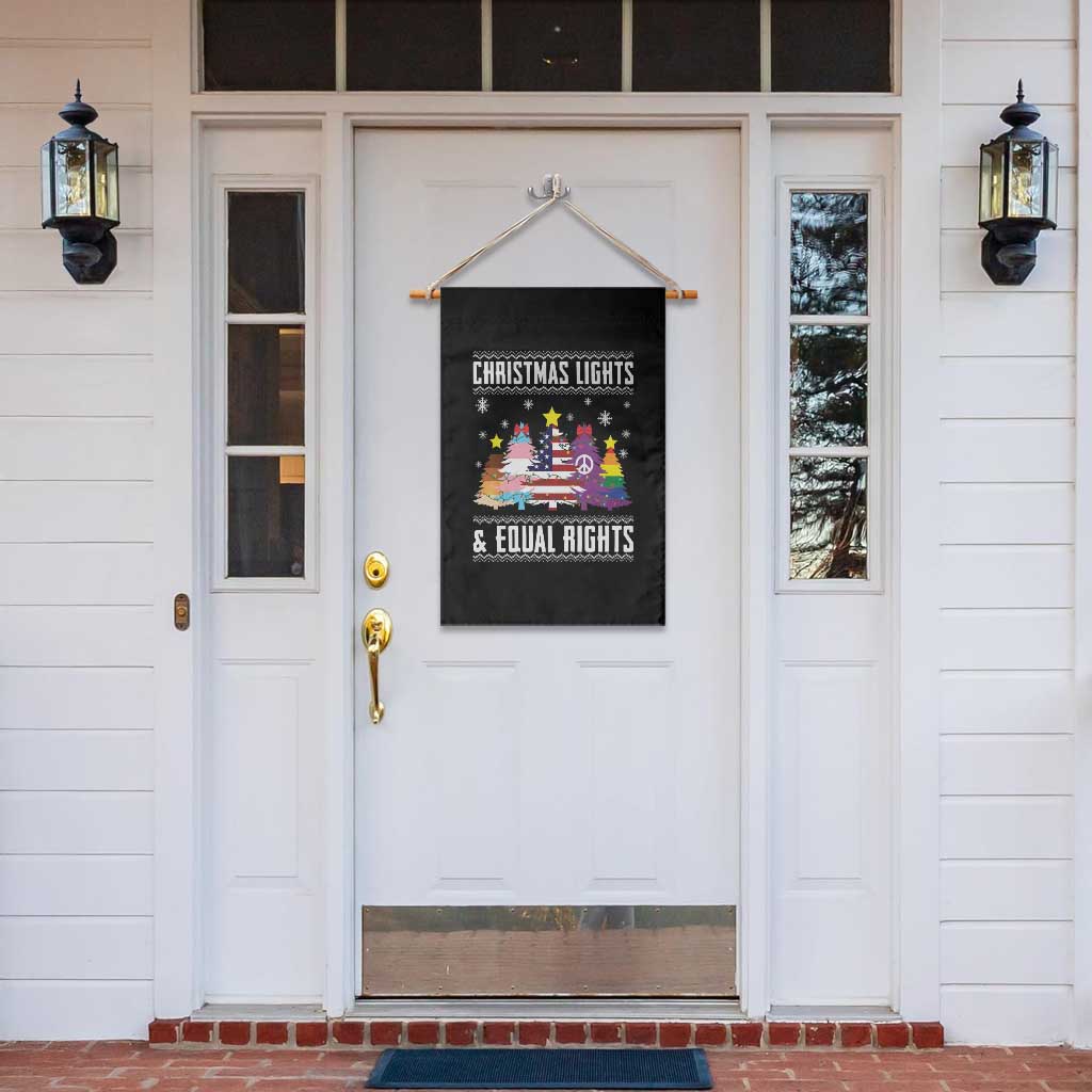 Xmas Lights Equal Rights Ugly Sweater Activism Gift Garden Flag TS12 Print Your Wear