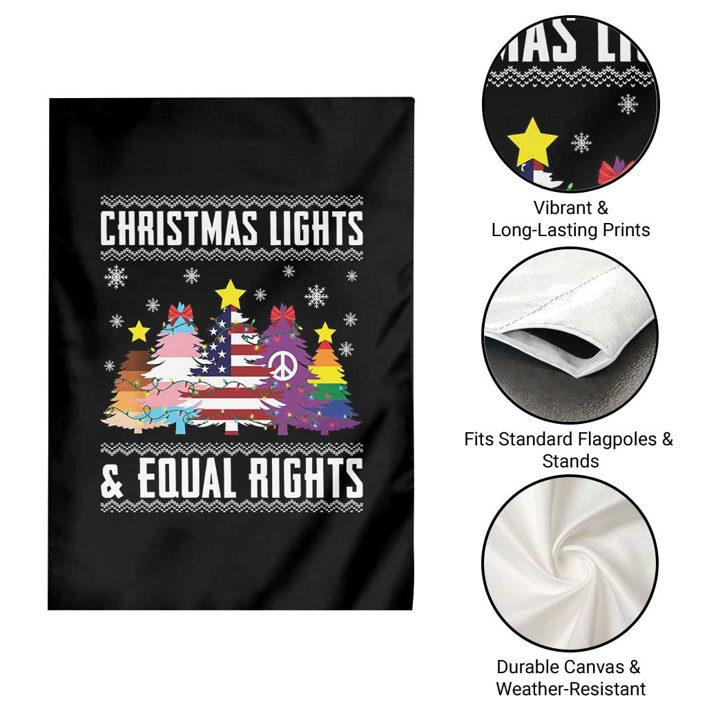 Xmas Lights Equal Rights Ugly Sweater Activism Gift Garden Flag TS12 Print Your Wear