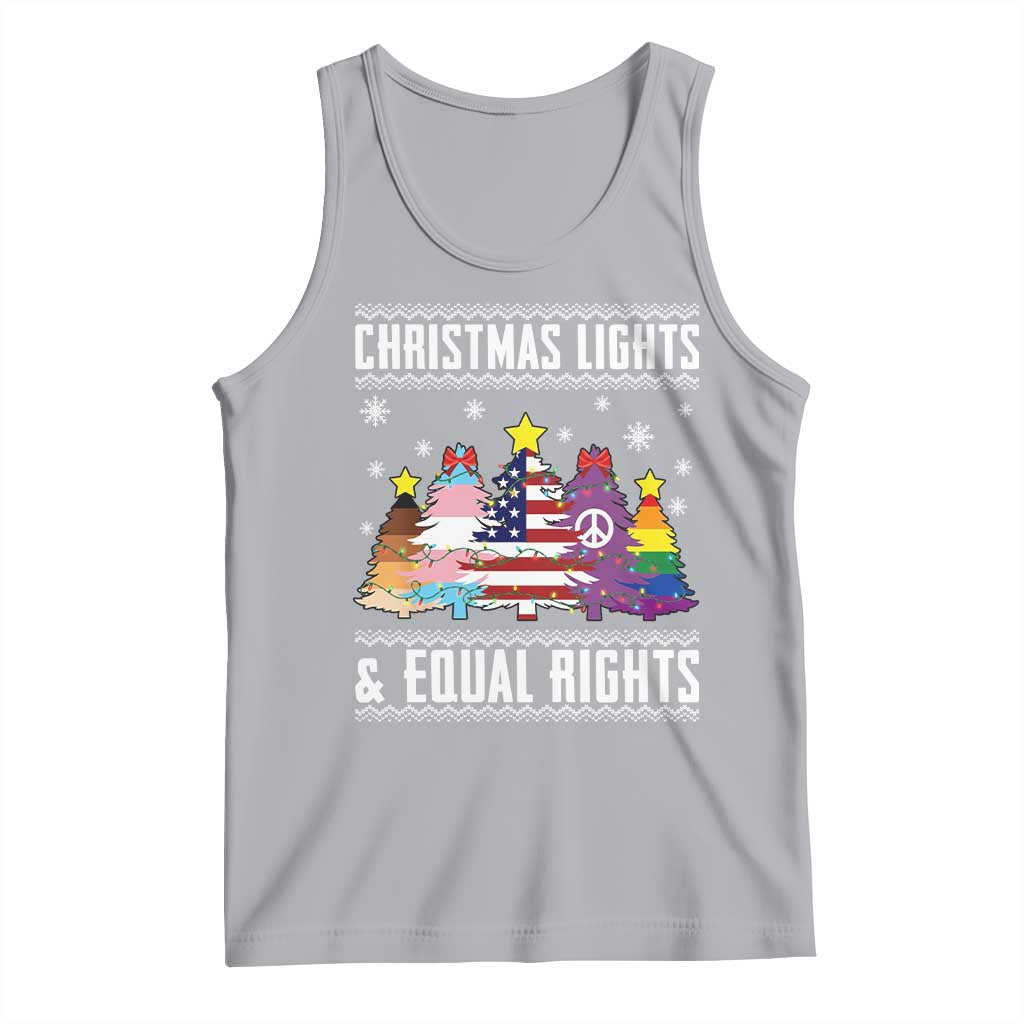 Xmas Lights Equal Rights Ugly Sweater Activism Gift Tank Top TS12 Athletic Heather Print Your Wear