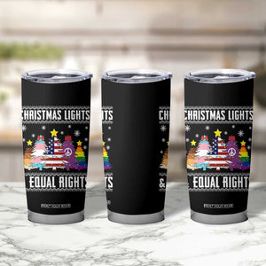 Xmas Lights Equal Rights Ugly Sweater Activism Gift Tumbler Cup TS12 Print Your Wear