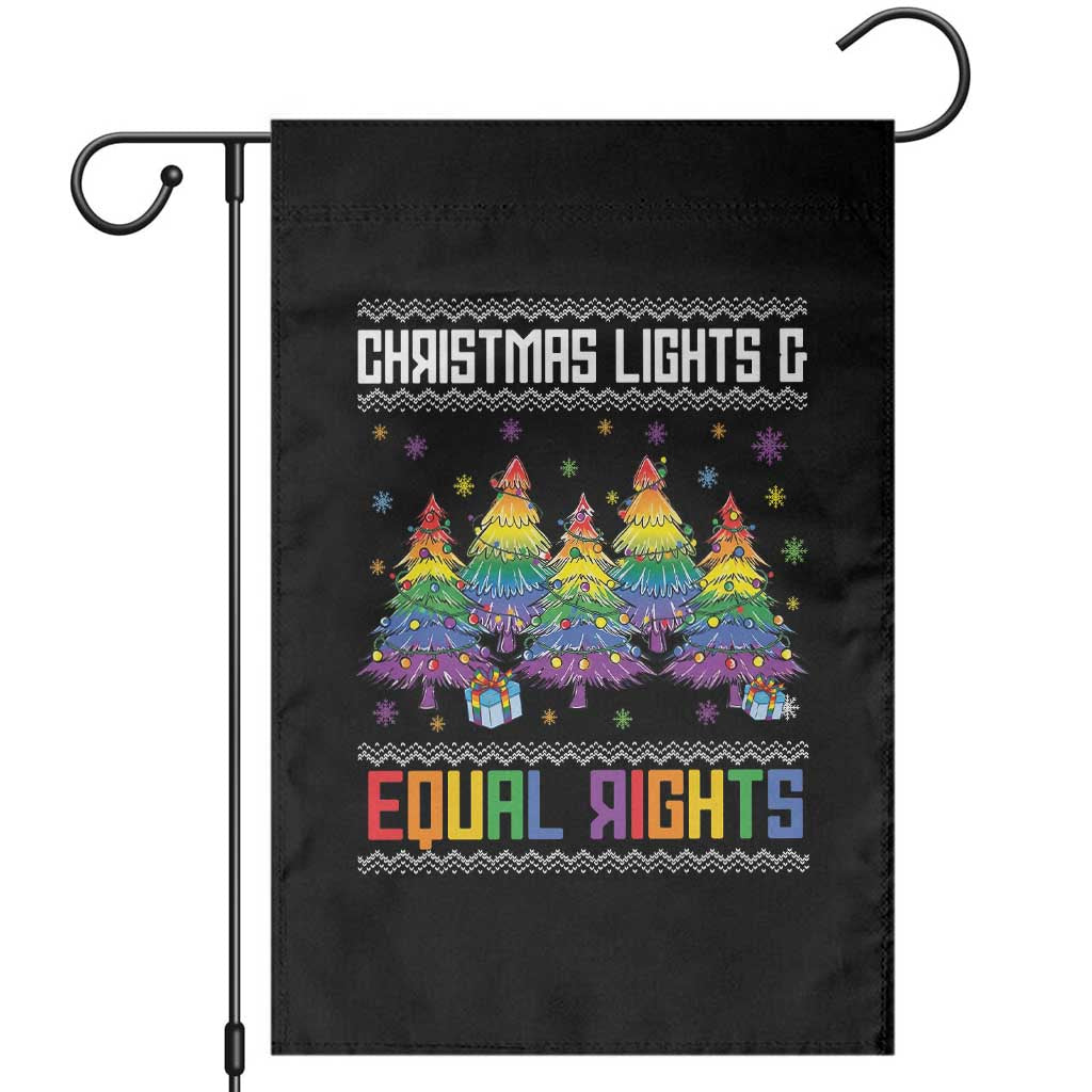 Christmas Equality Lights Ugly Sweater Garden Flag Xmas Activism Gift TS12 Black Print Your Wear