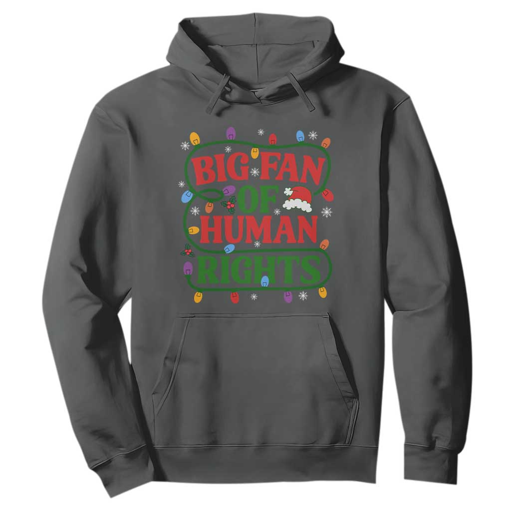 Big Fan Of Human Rights Hoodie Equality Activists Christmas Gift TS12 Dark Heather Print Your Wear