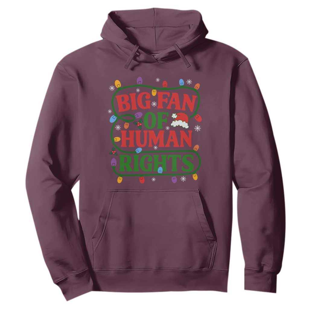 Big Fan Of Human Rights Hoodie Equality Activists Christmas Gift TS12 Maroon Print Your Wear