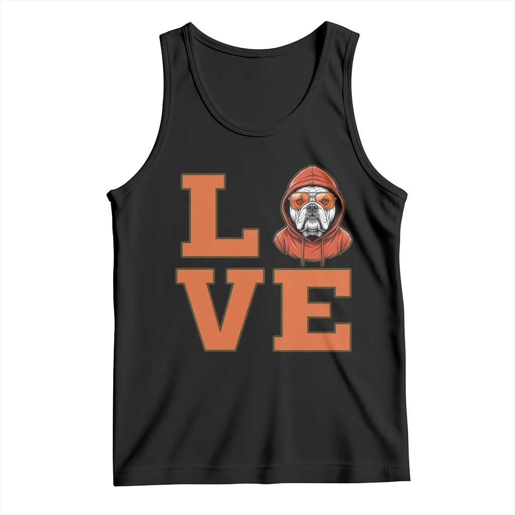 Love Vintage Cool Bulldog Tank Top Game Day Dog Lover TS12 Black Print Your Wear