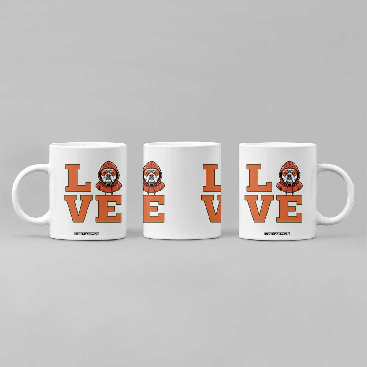 Love Vintage Cool Bulldog Coffee Mug Game Day Dog Lover TS12 Print Your Wear