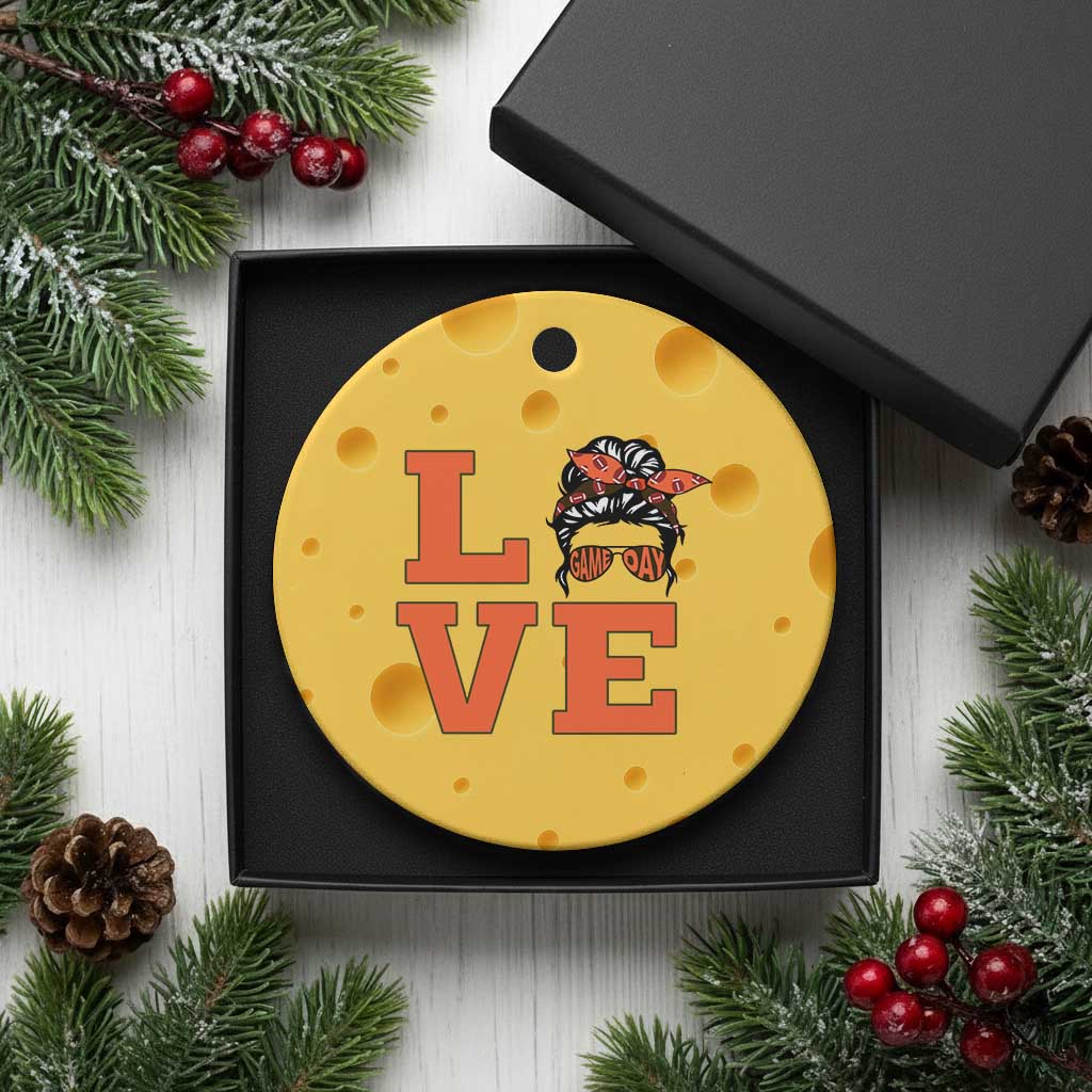 Love Vintage Cool Pun Girl Ceramic Ornament Game Day Gift TS12 1pc Yellow Cheese Print Your Wear