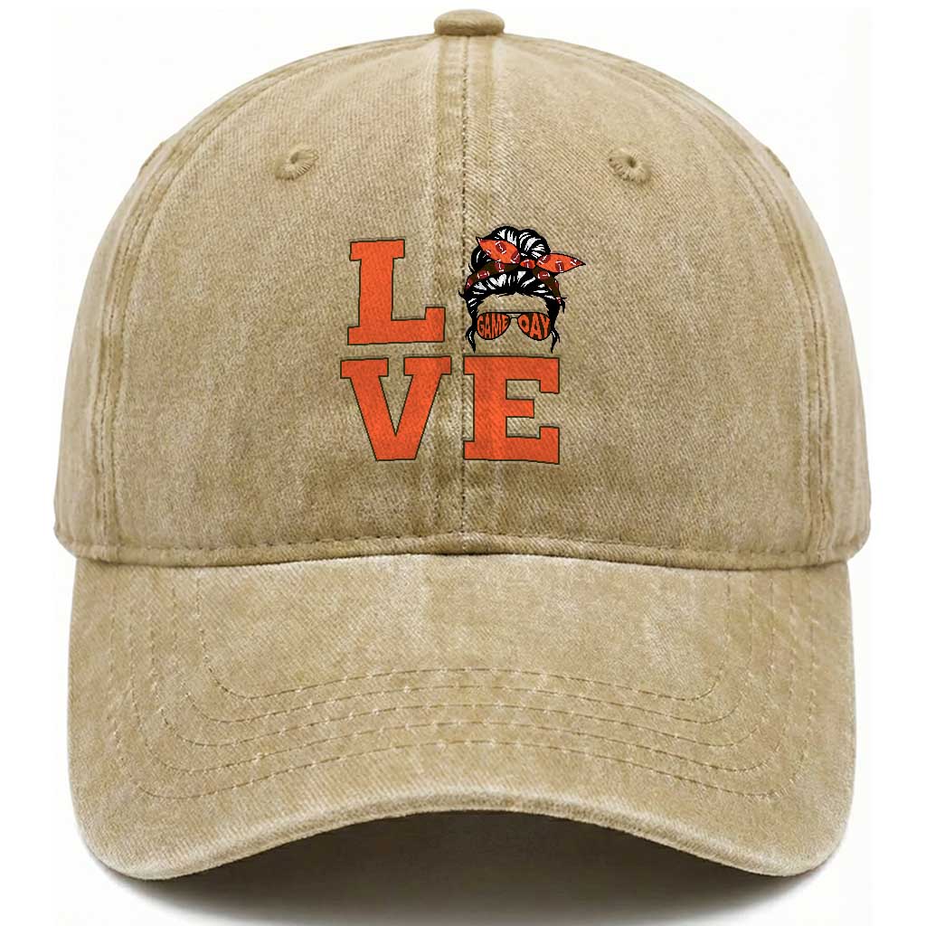 Love Vintage Cool Pun Girl Washed Cotton Baseball Cap Game Day Gift TS12 Print Your Wear