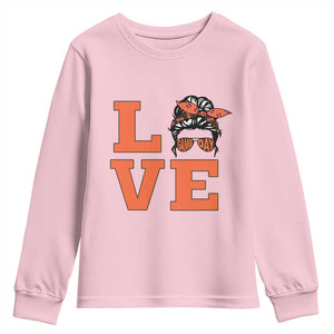 Love Vintage Cool Pun Girl Youth Sweatshirt Game Day Gift TS12 Light Pink Print Your Wear