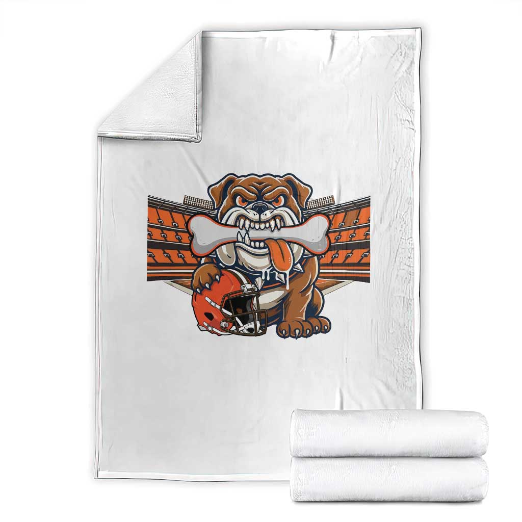 Funny Bulldog Football Lover Throw Blanket Game Day Fan Lifestyle TS12 Black Print Your Wear