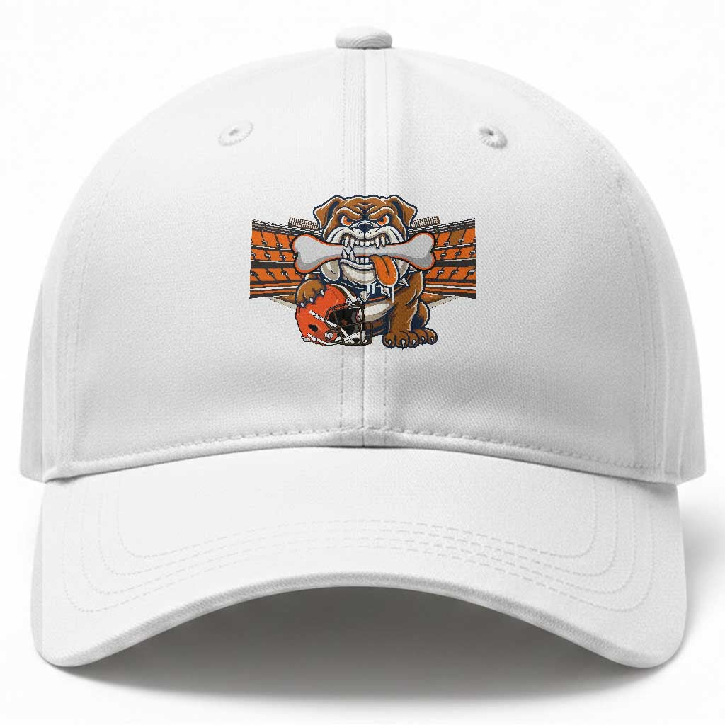 Funny Bulldog Football Lover Baseball Cap Game Day Fan Lifestyle TS12 Print Your Wear