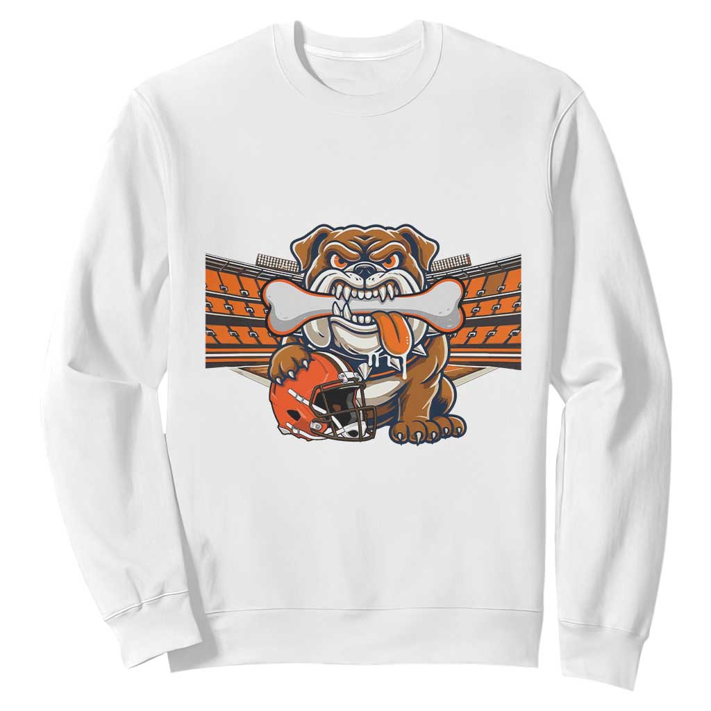 Funny Bulldog Football Lover Sweatshirt Game Day Fan Lifestyle TS12 White Print Your Wear