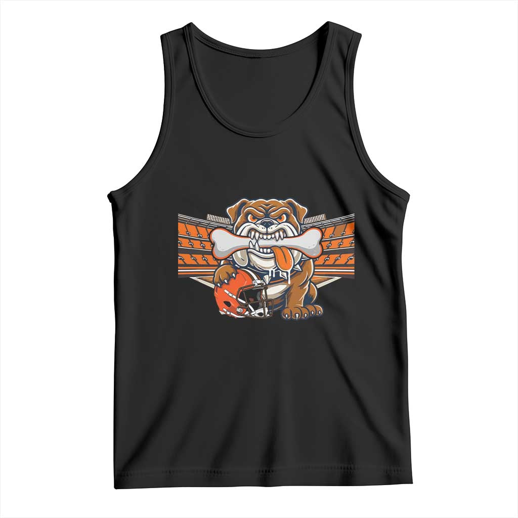 Funny Bulldog Football Lover Tank Top Game Day Fan Lifestyle TS12 Black Print Your Wear