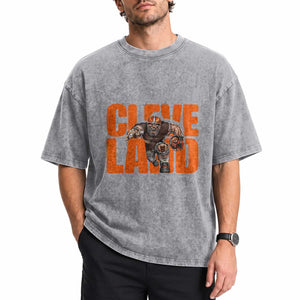 CFBB Midwest Football Player Gift Washed Cotton T-Shirt