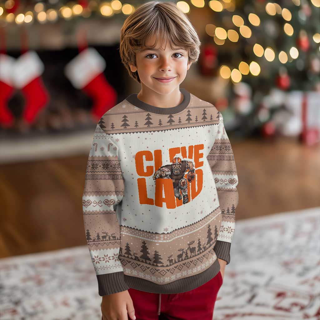 CFBB Midwest Football Player Gift Ugly Christmas Sweater TS12 Mocha Mousse Print Your Wear
