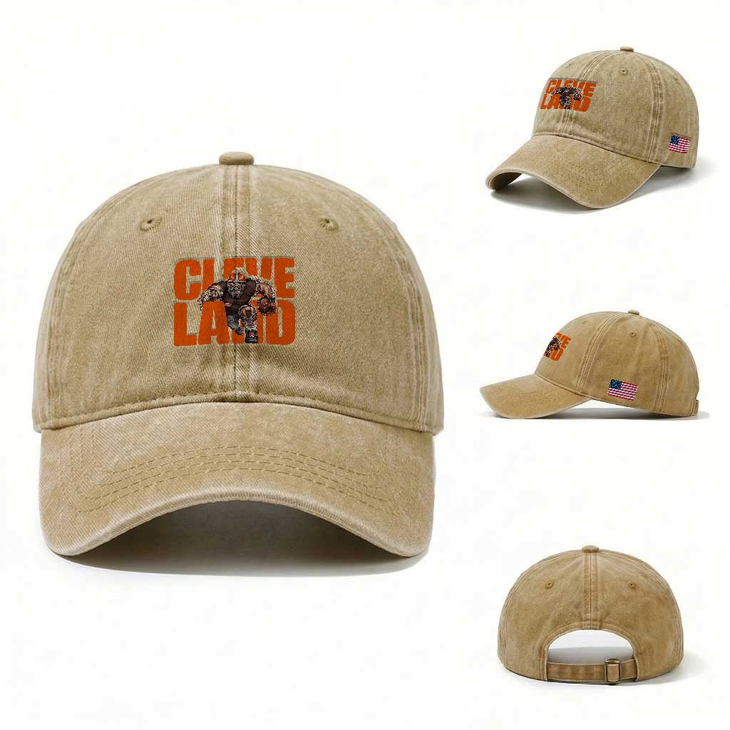 CFBB Midwest Football Player Gift Washed Cotton Baseball Cap TS12 Washed Cap Universal Fit Khaki Print Your Wear