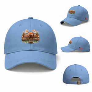 This Team Makes Me Drink Baseball Cap CFBB Fan Gift TS12 Baseball Cap Universal Fit Light Blue Print Your Wear