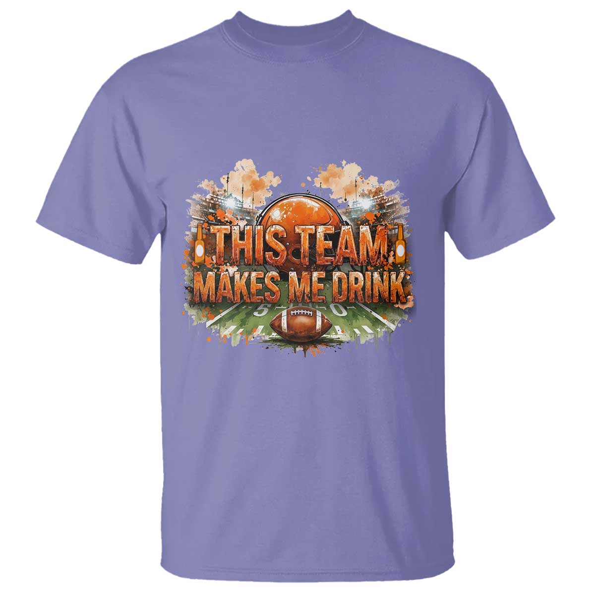 This Team Makes Me Drink T Shirt CFBB Fan Gift TS12 Violet Print Your Wear