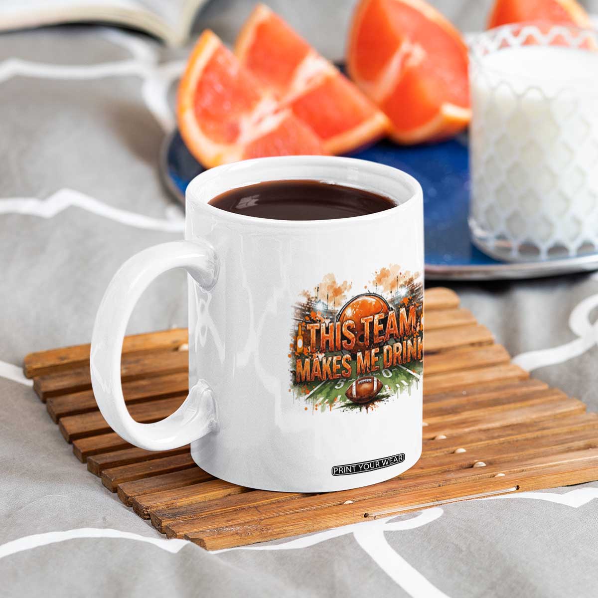 This Team Makes Me Drink Coffee Mug CFBB Fan Gift TS12 Print Your Wear