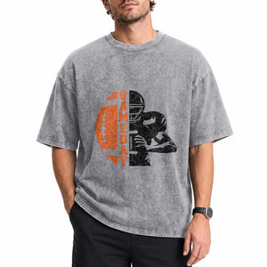 Midwest Football Lover Washed Cotton T-Shirt CFBB Fan Gift