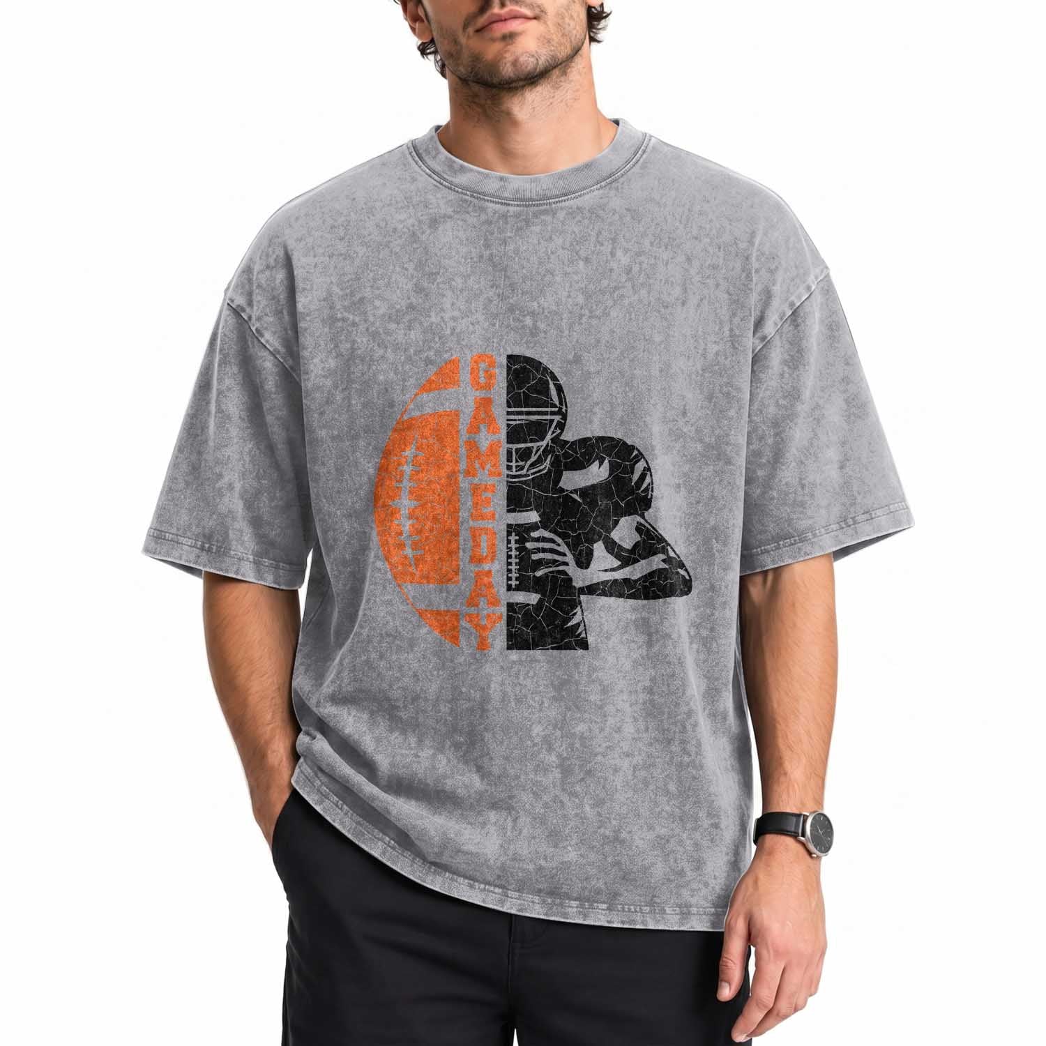 Midwest Football Lover Washed Cotton T-Shirt CFBB Fan Gift