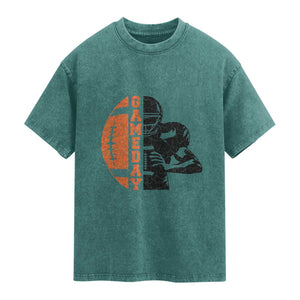 Midwest Football Lover Washed Cotton T-Shirt CFBB Fan Gift