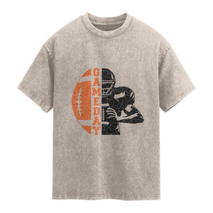 Midwest Football Lover Washed Cotton T-Shirt CFBB Fan Gift