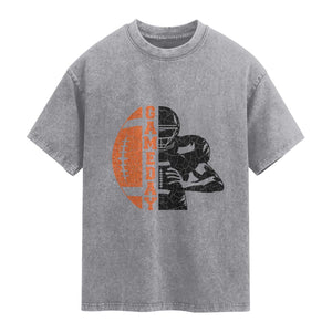 Midwest Football Lover Washed Cotton T-Shirt CFBB Fan Gift