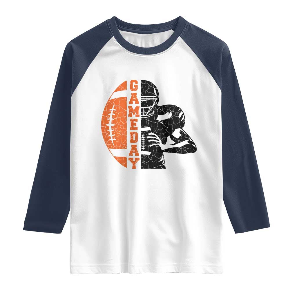 Midwest Football Lover Raglan Shirt CFBB Fan Gift TS12 White Navy Print Your Wear