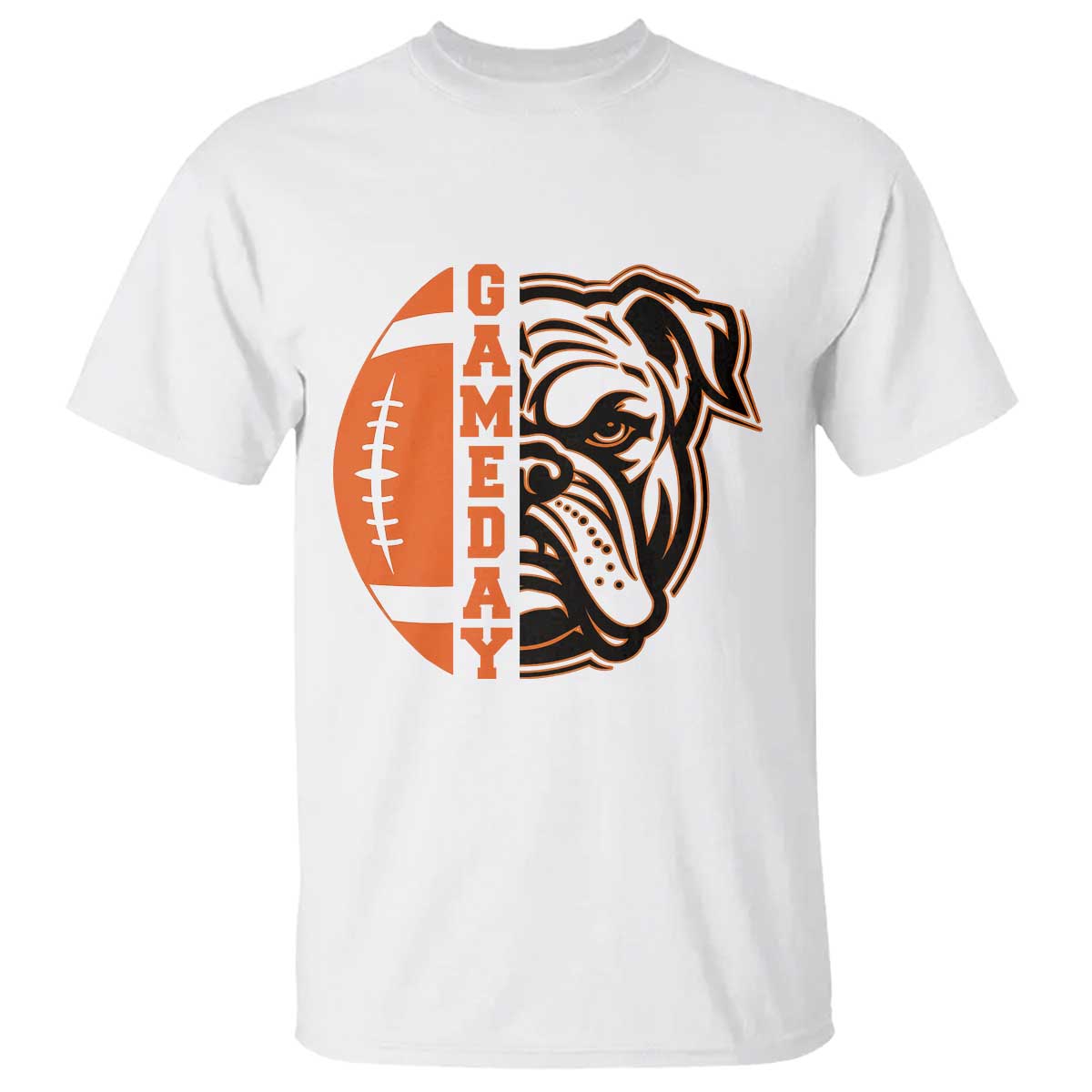 Bulldog Football Lover T Shirt Game Day Fan Lifestyle TS12 White Print Your Wear