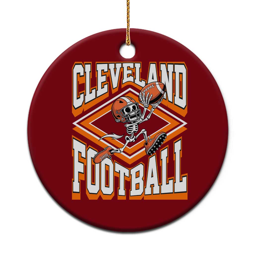 Funny Skeleton Dark Football Ceramic Ornament CFBB Fan Gift TS12 1pc Red Print Your Wear