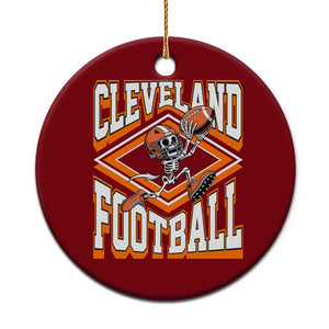 Funny Skeleton Dark Football Ceramic Ornament CFBB Fan Gift TS12 1pc Red Print Your Wear
