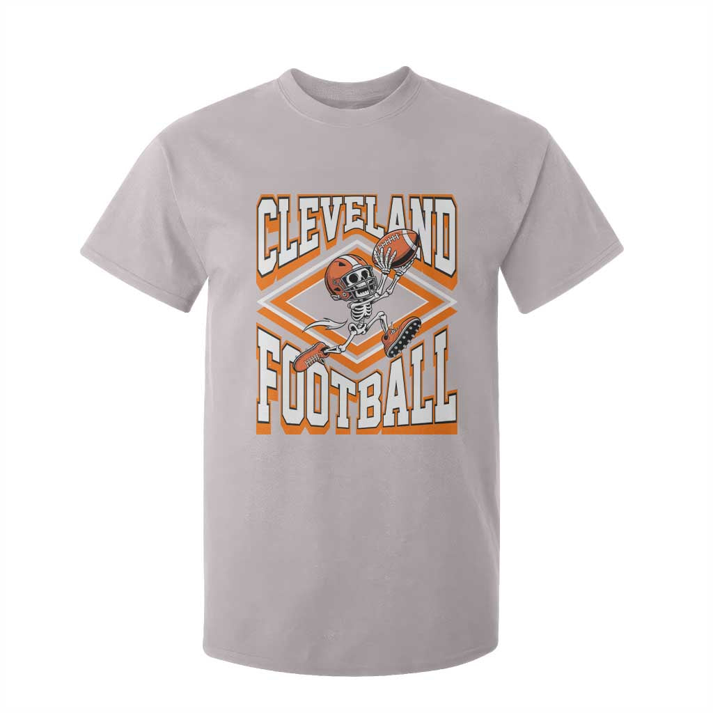 Funny Skeleton Dark Football T Shirt For Kid CFBB Fan Gift TS12 Ice Gray Print Your Wear