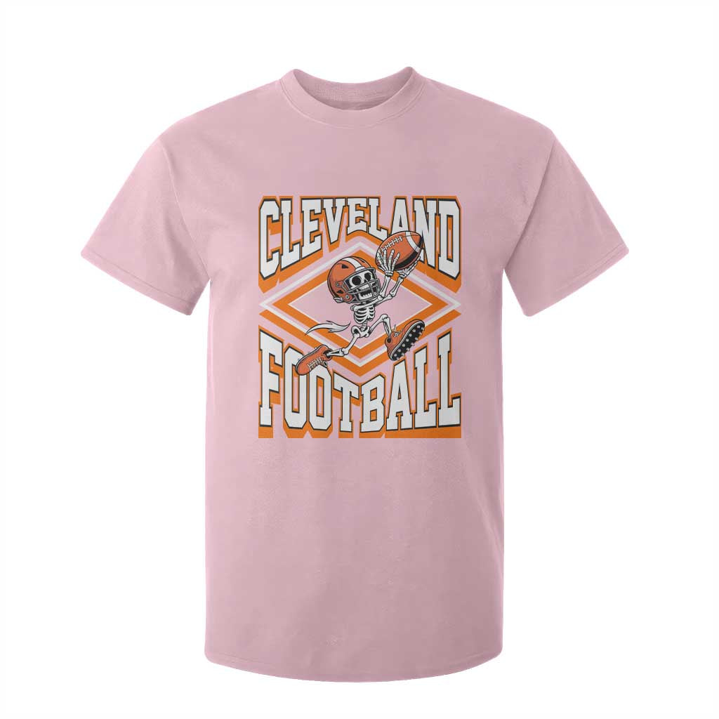 Funny Skeleton Dark Football T Shirt For Kid CFBB Fan Gift TS12 Light Pink Print Your Wear