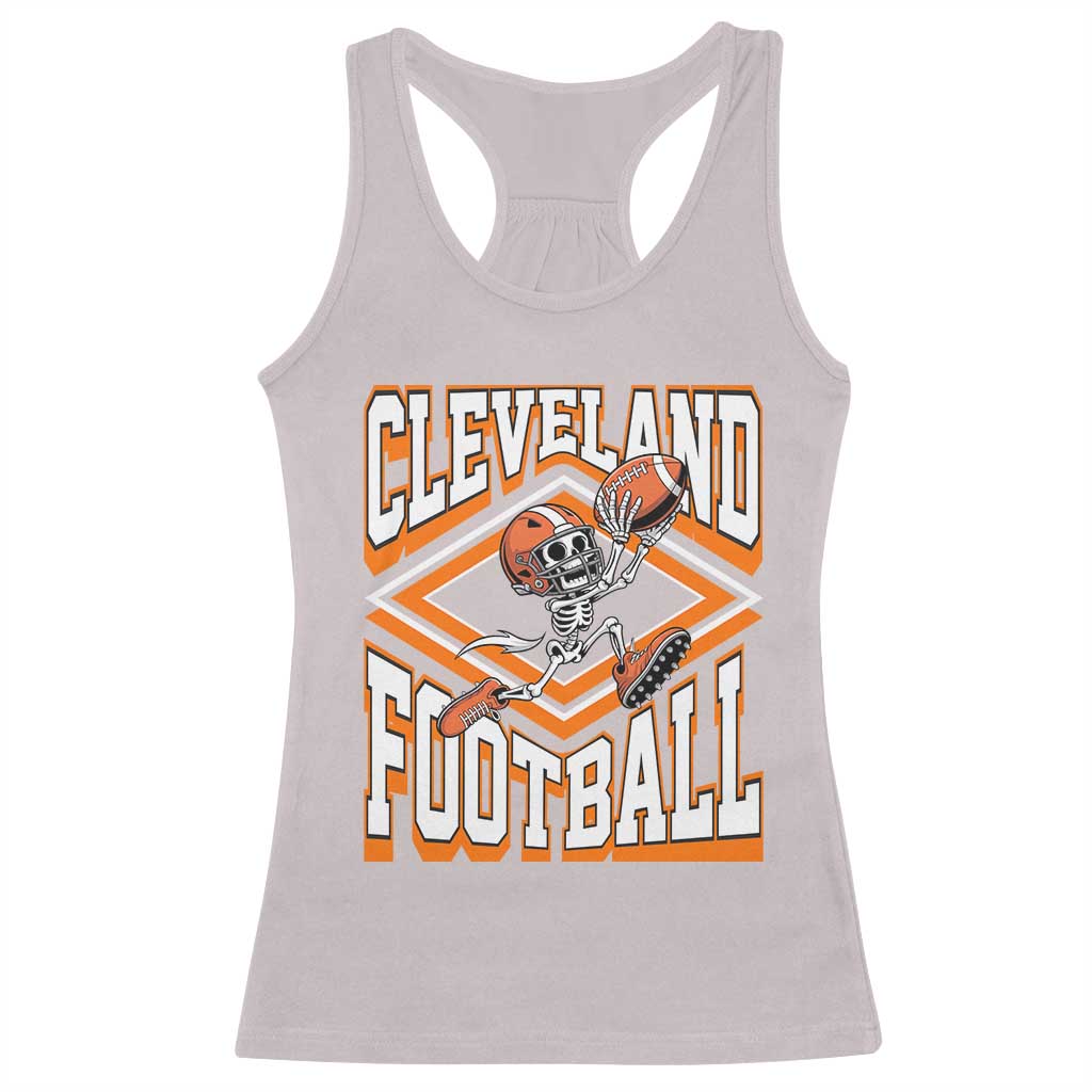 Funny Skeleton Dark Football Racerback Tank Top CFBB Fan Gift TS12 Ice Gray Print Your Wear