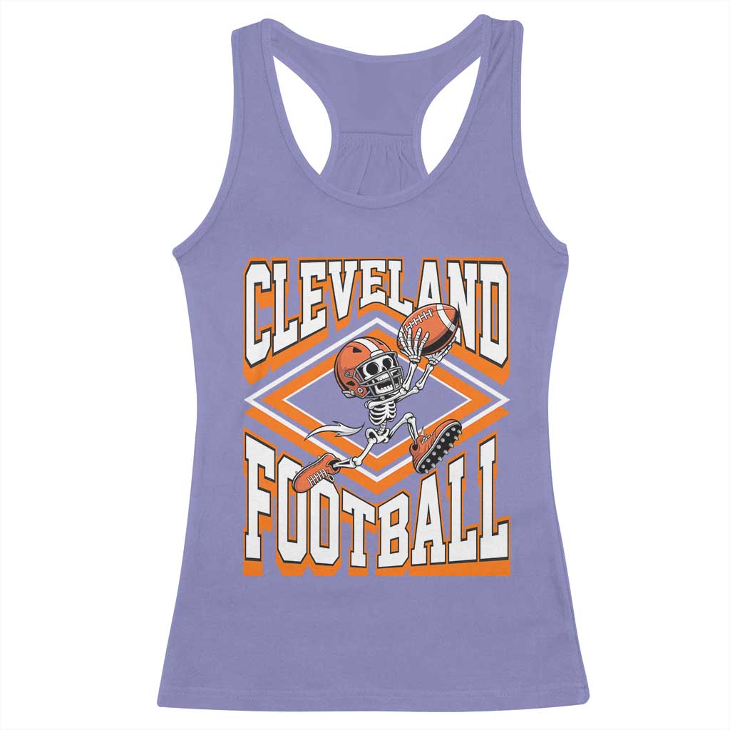 Funny Skeleton Dark Football Racerback Tank Top CFBB Fan Gift TS12 Violet Print Your Wear