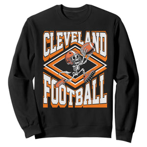 Funny Skeleton Dark Football Sweatshirt CFBB Fan Gift TS12 Black Print Your Wear