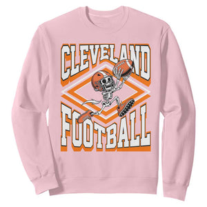 Funny Skeleton Dark Football Sweatshirt CFBB Fan Gift TS12 Light Pink Print Your Wear