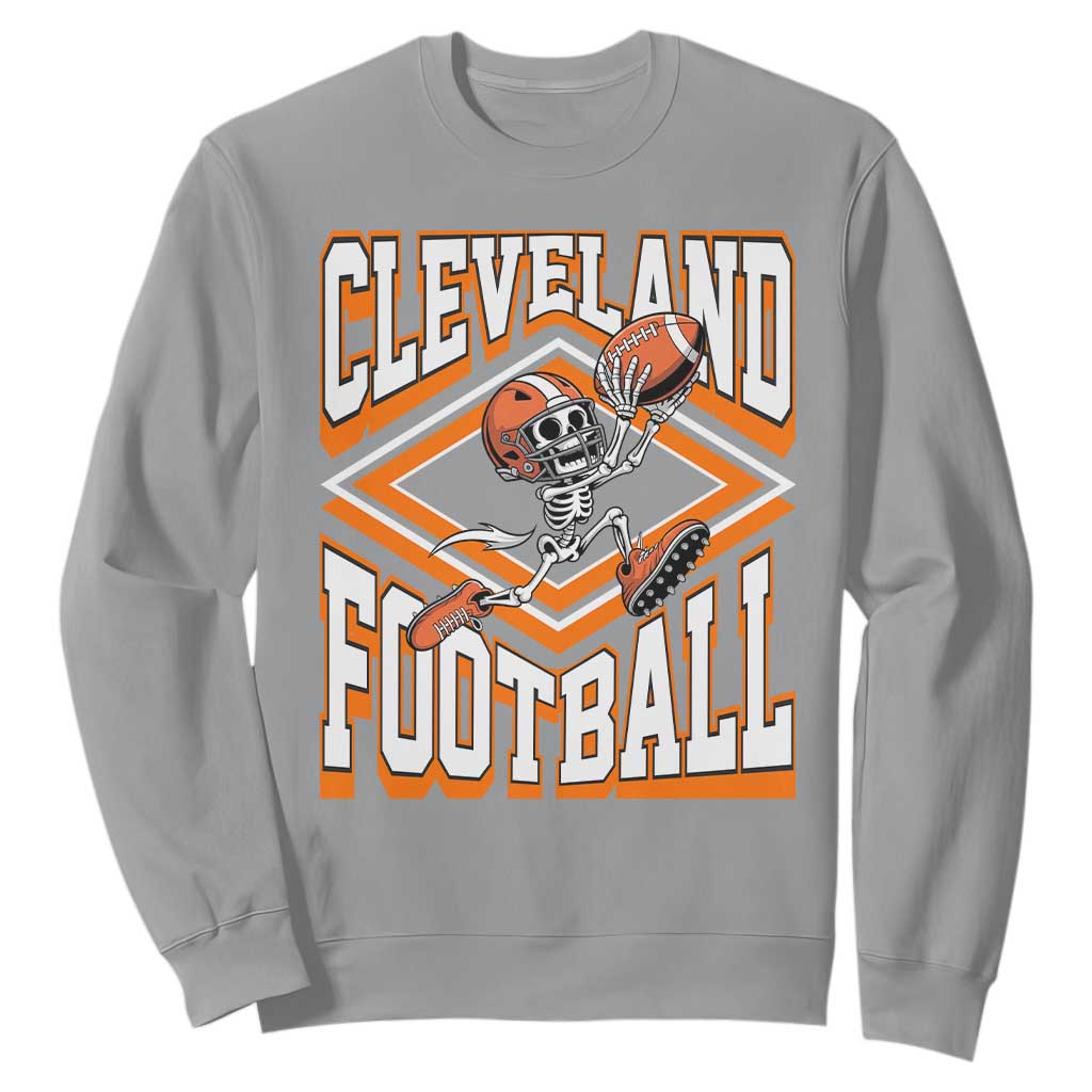 Funny Skeleton Dark Football Sweatshirt CFBB Fan Gift TS12 Sport Gray Print Your Wear